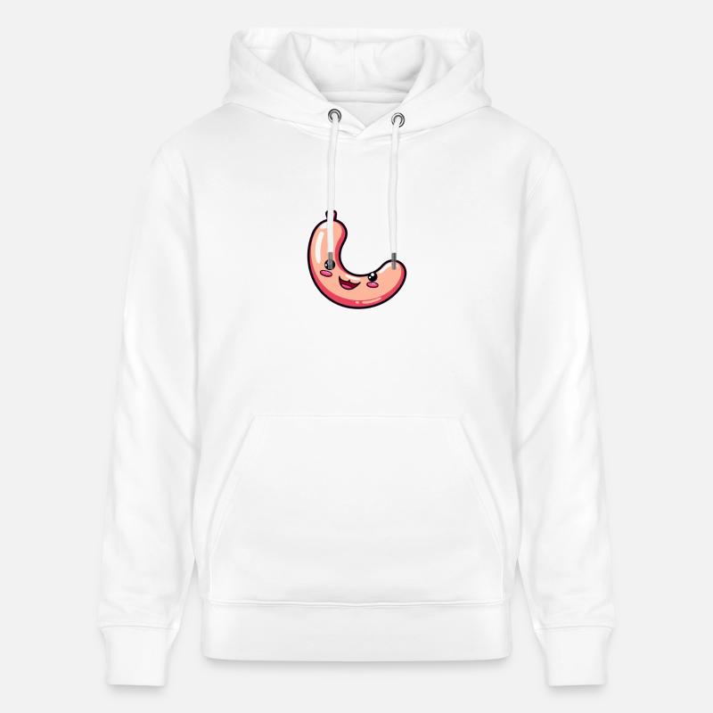 Saucisse joyeuse au visage doux - Sweat à capuche bio CRUISER Stanley/Stella Unisexe - blanc