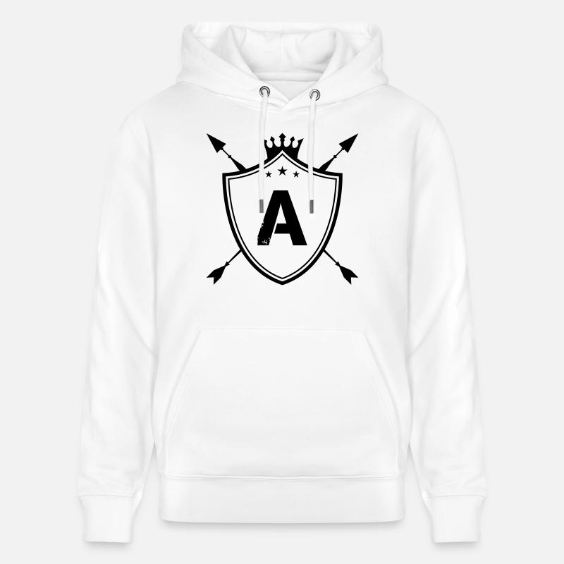 Armoiries A - Sweat à capuche bio CRUISER Stanley/Stella Unisexe - blanc