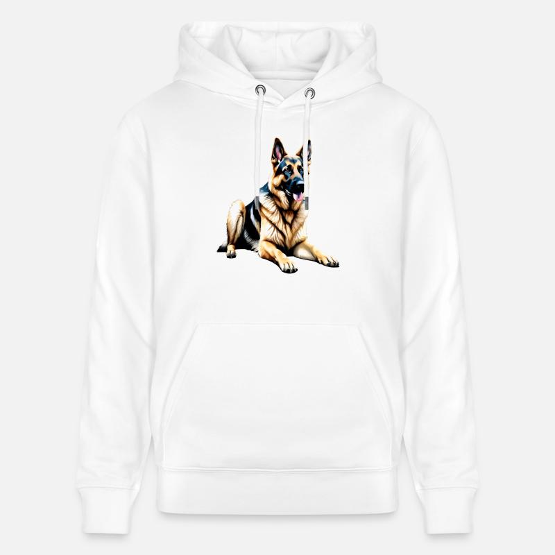 Berger allemand - Sweat à capuche bio CRUISER Stanley/Stella Unisexe - blanc