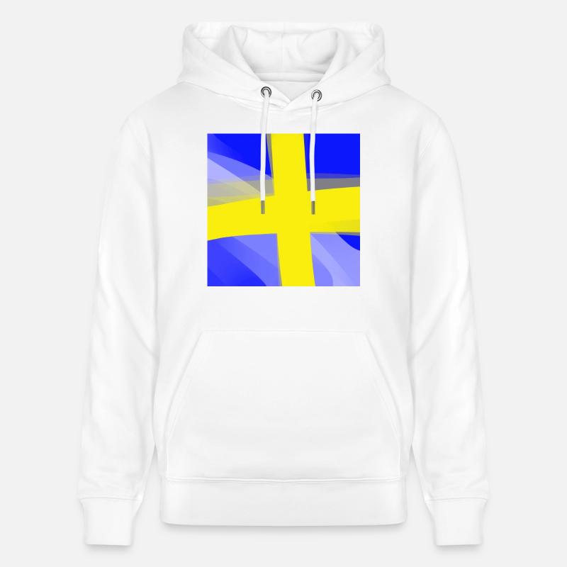 Drapeau de la Suède - Sweat à capuche bio CRUISER Stanley/Stella Unisexe - blanc