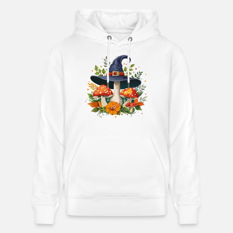 Champignon sorcière - Sweat à capuche bio CRUISER Stanley/Stella Unisexe - blanc
