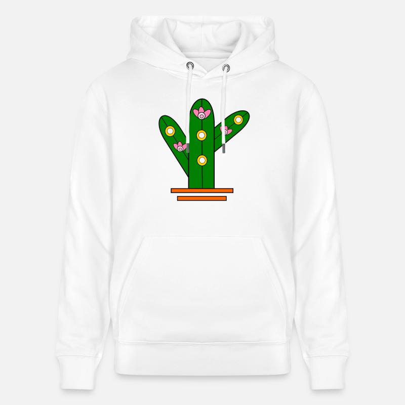 Cactus éclatant - Sweat à capuche bio CRUISER Stanley/Stella Unisexe - blanc
