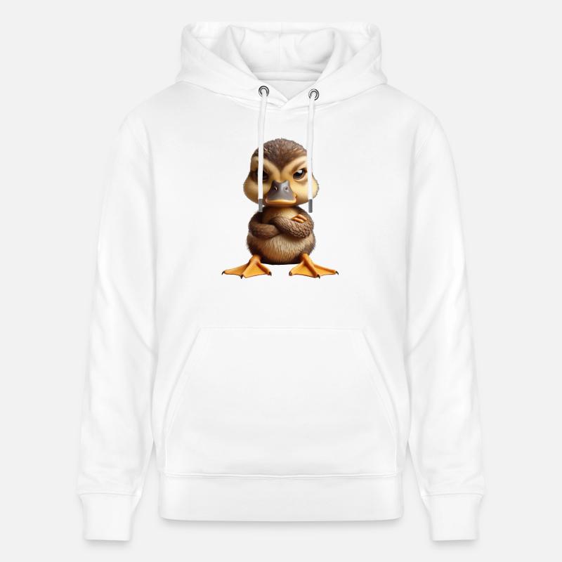 poussin grim 1 - Sweat à capuche bio CRUISER Stanley/Stella Unisexe - blanc