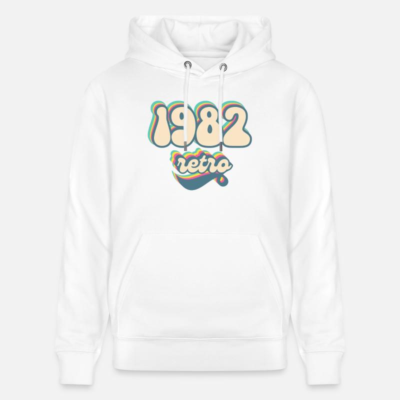 1982 retro idée cadeau - Sweat à capuche bio CRUISER Stanley/Stella Unisexe - blanc