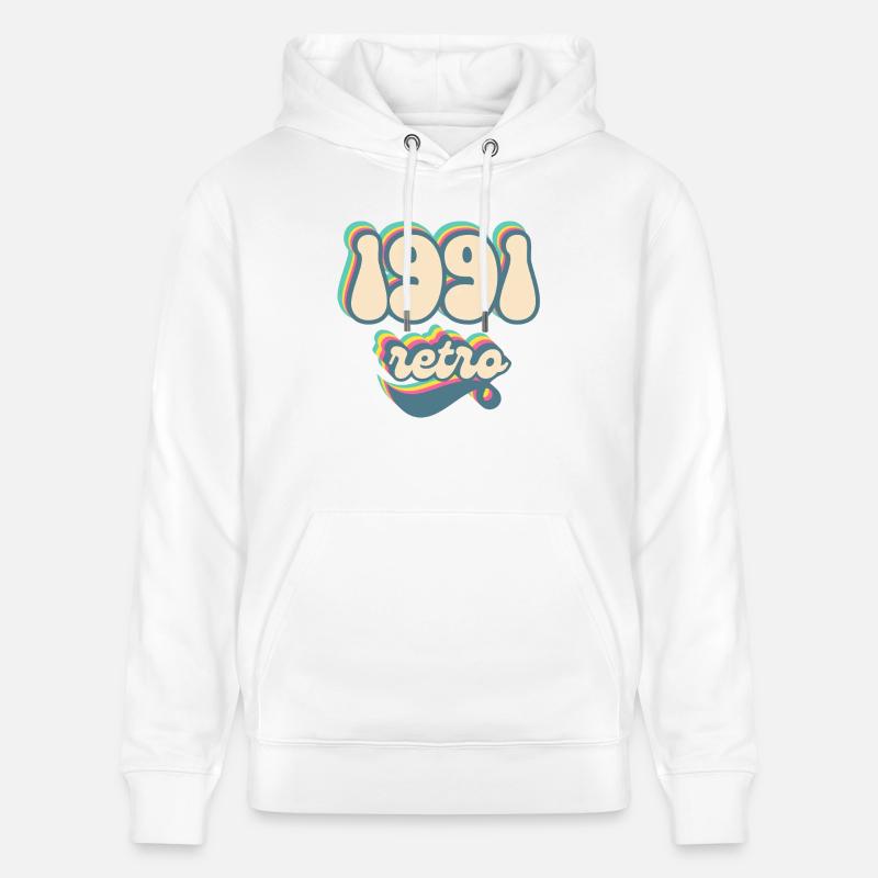 1991 retro idée cadeau - Sweat à capuche bio CRUISER Stanley/Stella Unisexe - blanc
