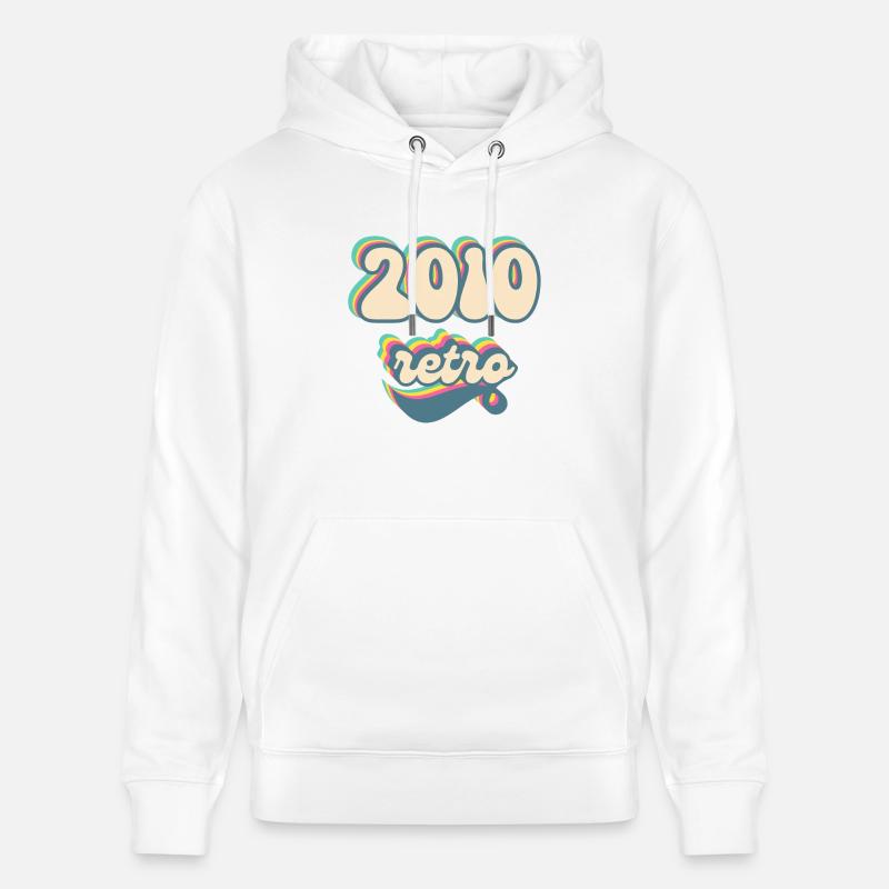 2010 Retro Geschenkidee - Stanley/Stella Unisex Bio-Hoodie CRUISER  - Weiß