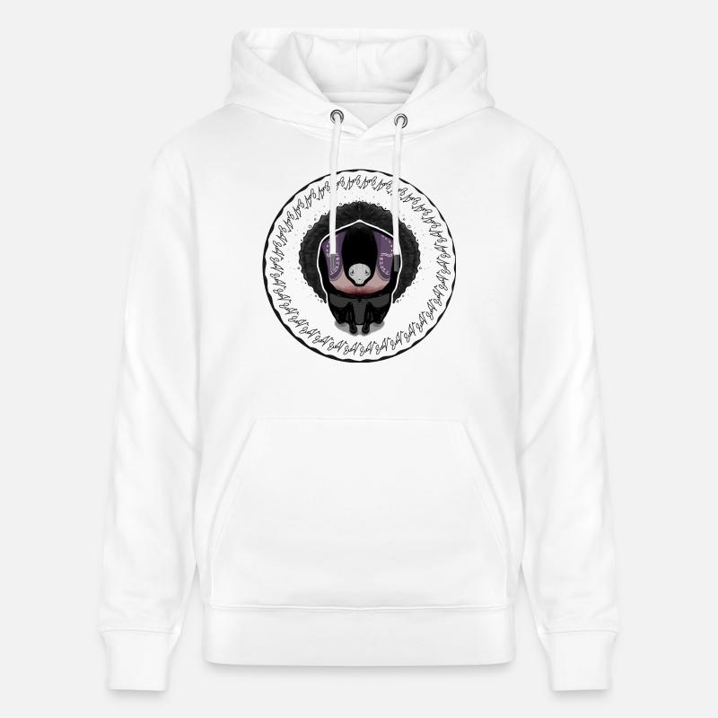 Ombre conçue par EuV - Sweat à capuche bio CRUISER Stanley/Stella Unisexe - blanc