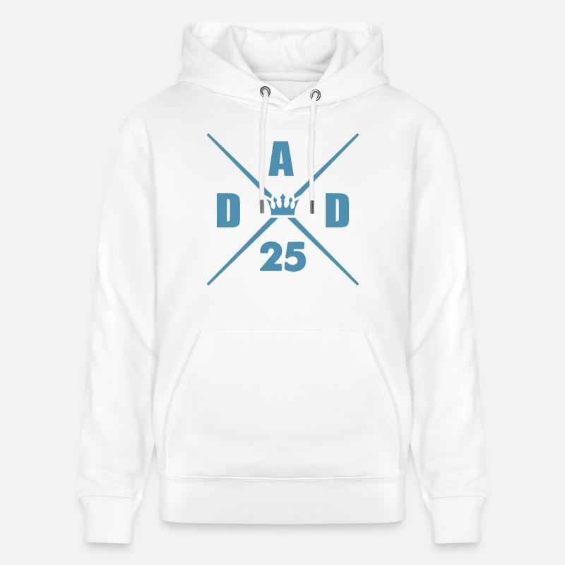 dad 25 papa - Stanley/Stella Unisex Bio-Hoodie CRUISER  - Weiß
