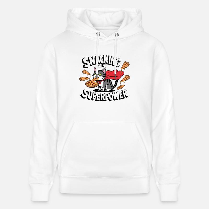 Snacking is my Superpower - Stanley/Stella Unisex Bio-Hoodie CRUISER  - Weiß