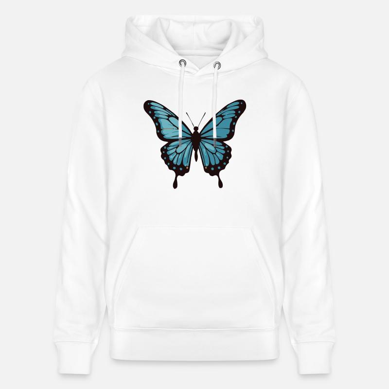 Papillon - Sweat à capuche bio CRUISER Stanley/Stella Unisexe - blanc