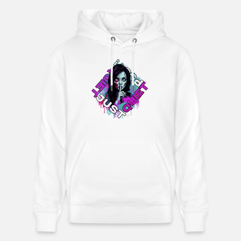 JustBeQuiet - EnrolDesign - Sweat à capuche bio CRUISER Stanley/Stella Unisexe - blanc