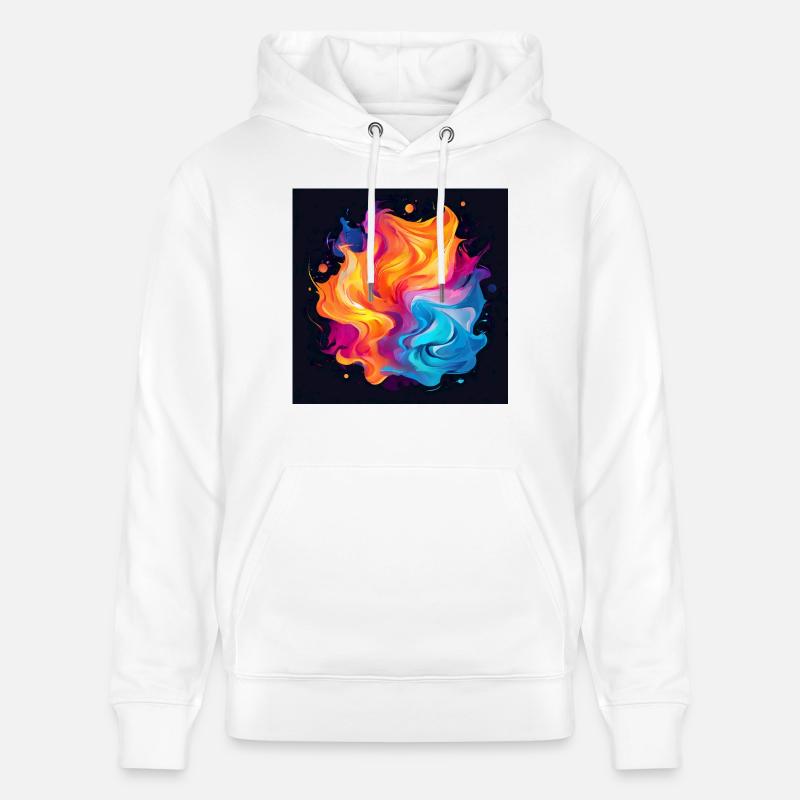 Tourbillon coloré - Sweat à capuche bio CRUISER Stanley/Stella Unisexe - blanc