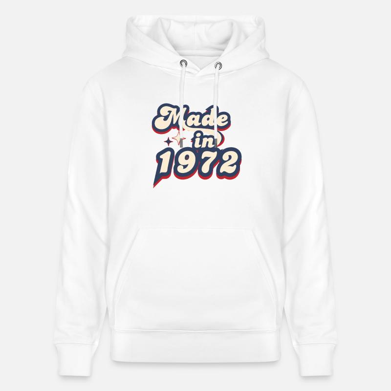 Made in 1972 retro - Sweat à capuche bio CRUISER Stanley/Stella Unisexe - blanc