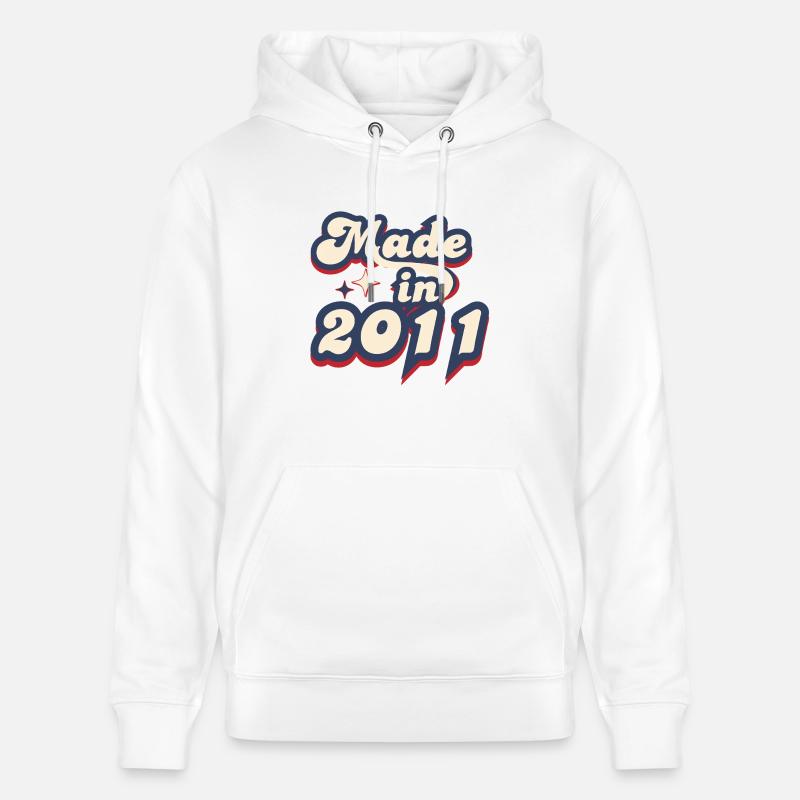 Made in 2011 retro - Sweat à capuche bio CRUISER Stanley/Stella Unisexe - blanc