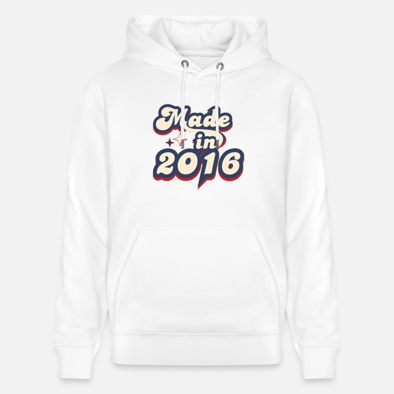 Made in 2016 retro - Sweat à capuche bio CRUISER Stanley/Stella Unisexe - blanc