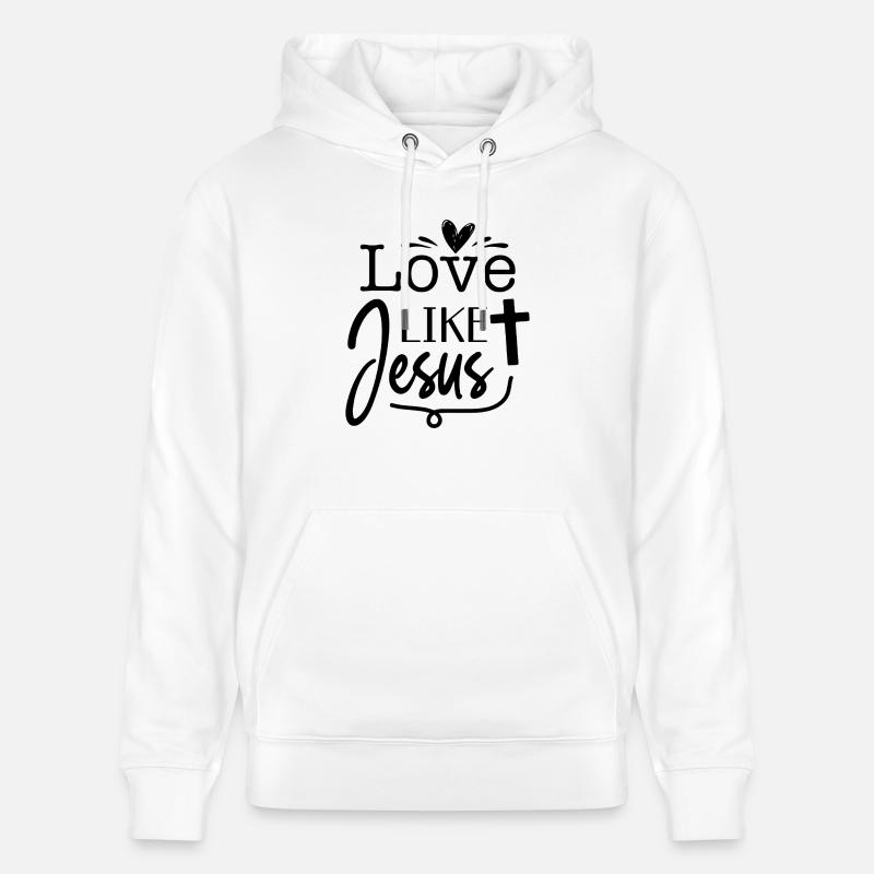 Aimer comme Jésus - Sweat à capuche bio CRUISER Stanley/Stella Unisexe - blanc