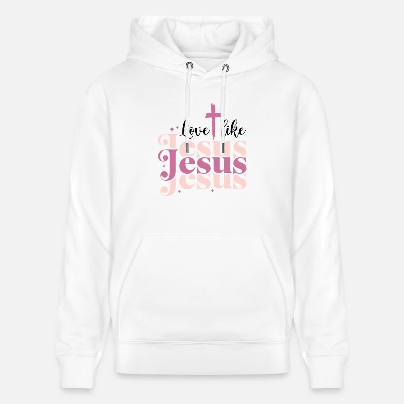 Aimer comme Jésus - Sweat à capuche bio CRUISER Stanley/Stella Unisexe - blanc