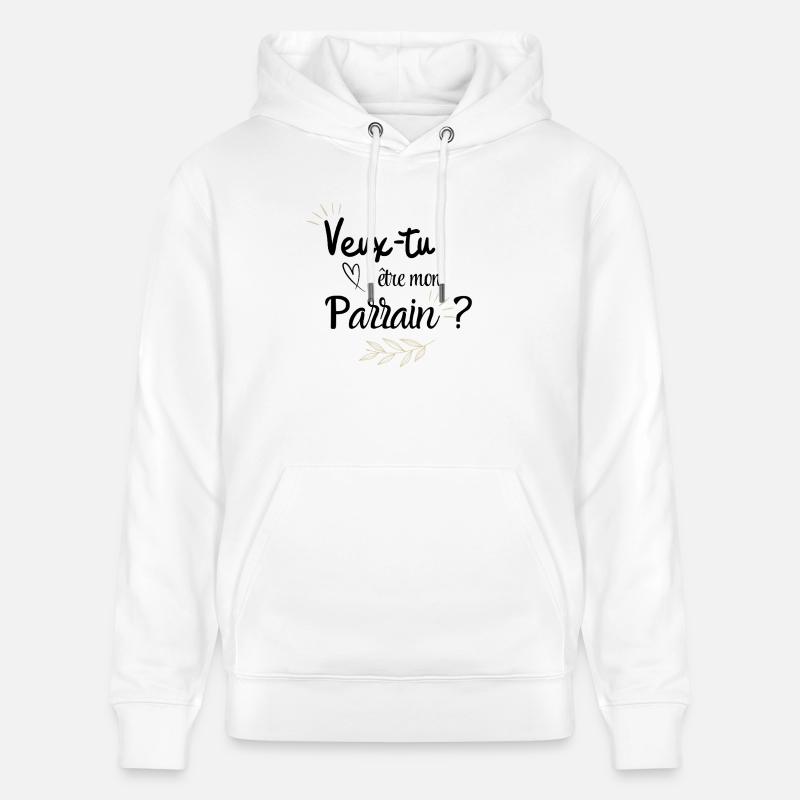 Veux tu être mon parrain - Sweat à capuche bio CRUISER Stanley/Stella Unisexe - blanc