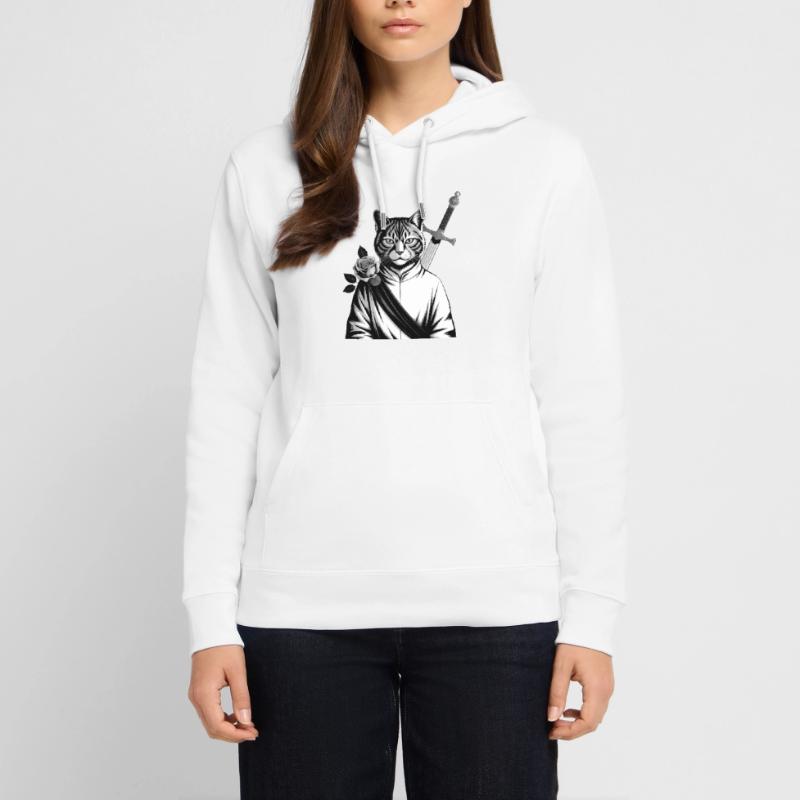 Die Samurai-Katze, die Bushido-Katze Stanley/Stella Unisex Bio-Hoodie CRUISER 