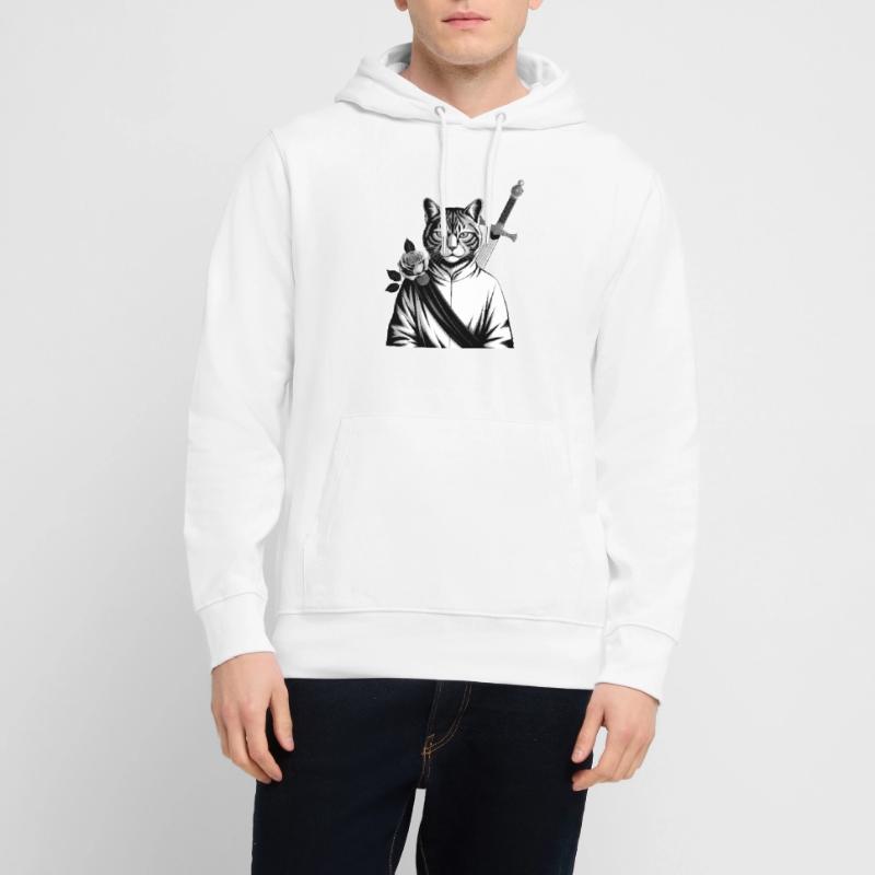 Die Samurai-Katze, die Bushido-Katze Stanley/Stella Unisex Bio-Hoodie CRUISER 