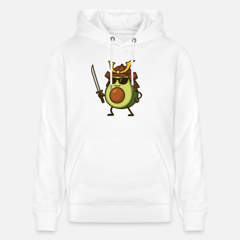 Avocat Samouraï - Sweat à capuche bio CRUISER Stanley/Stella Unisexe - blanc