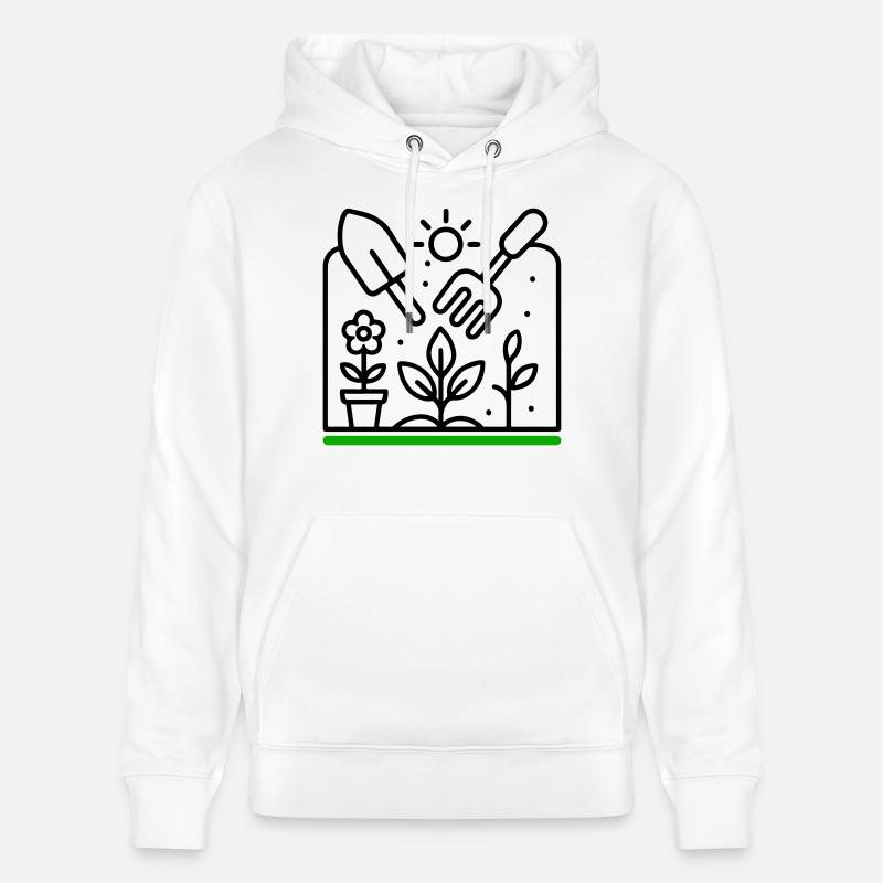 Symbole de pépinière de jardin - Sweat à capuche bio CRUISER Stanley/Stella Unisexe - blanc