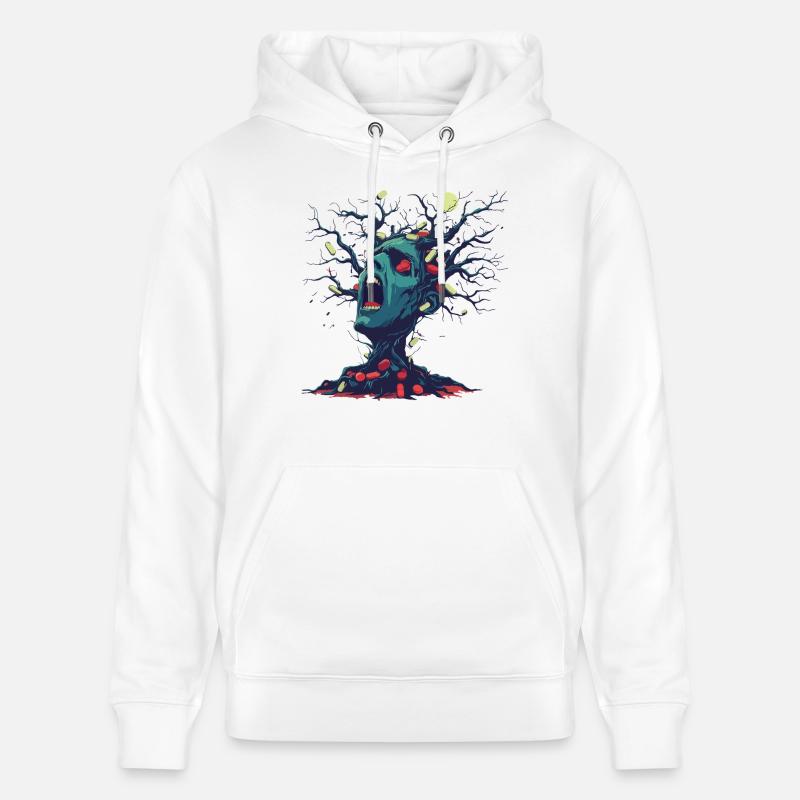 Cauchemar de l’arbre à pilules - Sweat à capuche bio CRUISER Stanley/Stella Unisexe - blanc