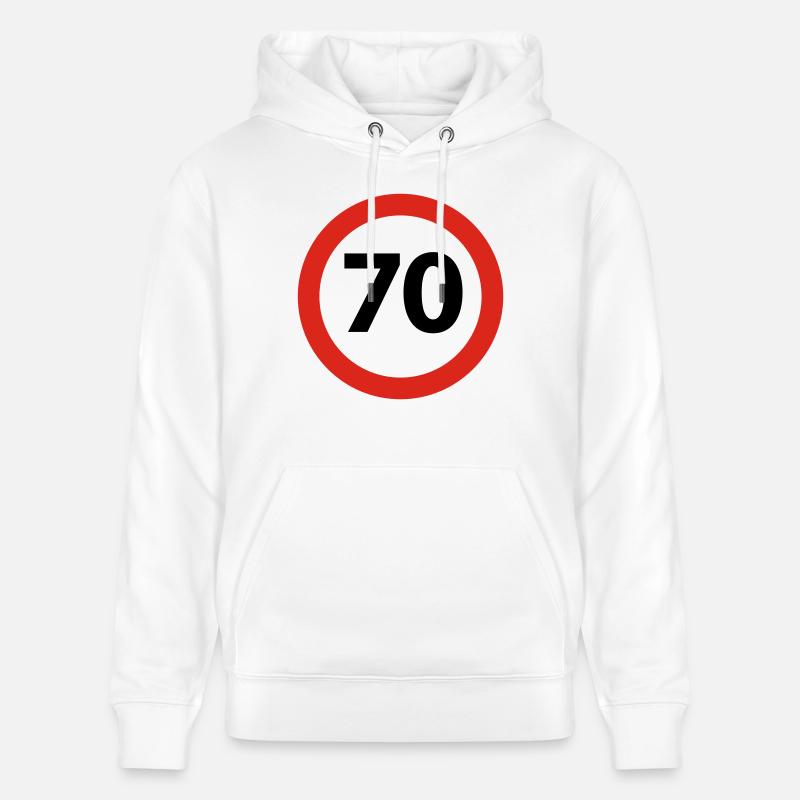70 Anniversaire - Sweat à capuche bio CRUISER Stanley/Stella Unisexe - blanc