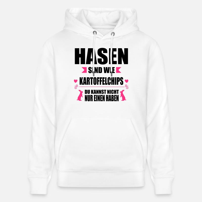 Hasen sind wie Chips - Stanley/Stella Unisex Bio-Hoodie CRUISER - Weiß