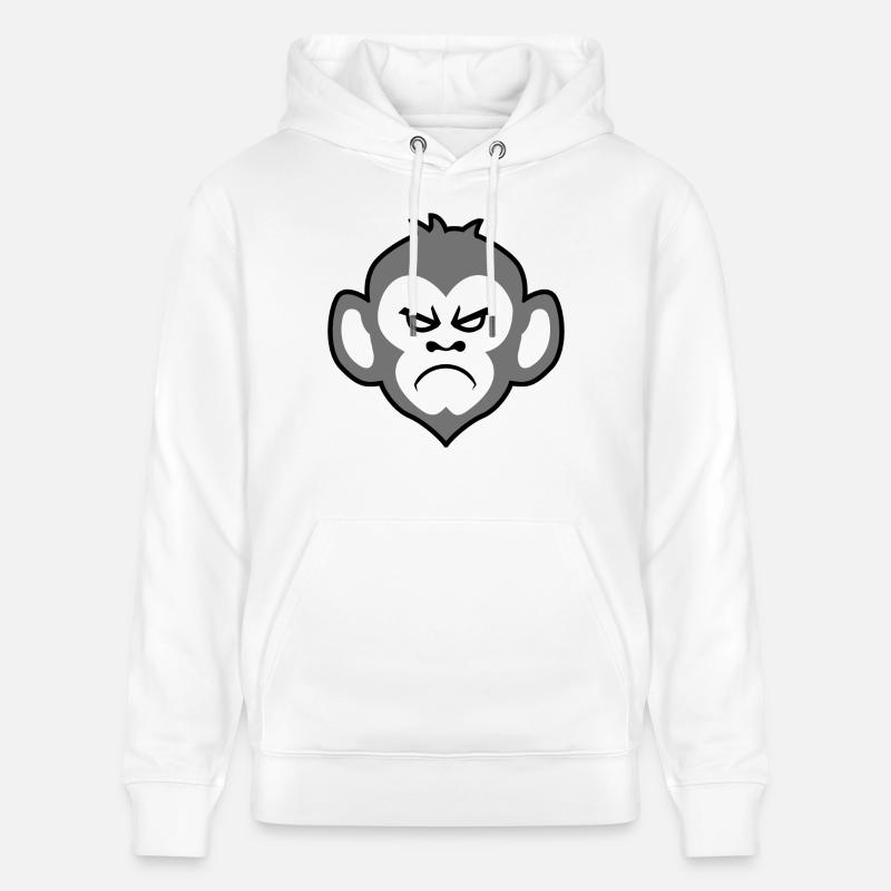 Grumpy Monkey - Stanley/Stella Unisex Bio-Hoodie CRUISER  - Weiß