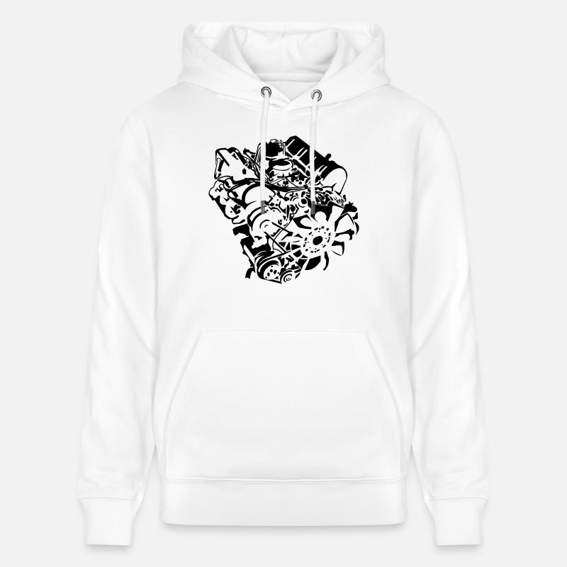 V8_Motor - Sweat à capuche bio CRUISER Stanley/Stella Unisexe - blanc