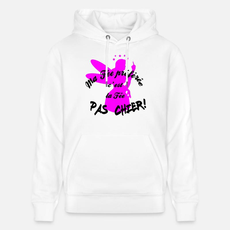 fee pas chier - Sweat à capuche bio CRUISER Stanley/Stella Unisexe - blanc