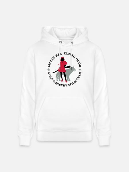 Wolf conservation team - Stanley/Stella CRUISER Unisex Organic Hoodie - white