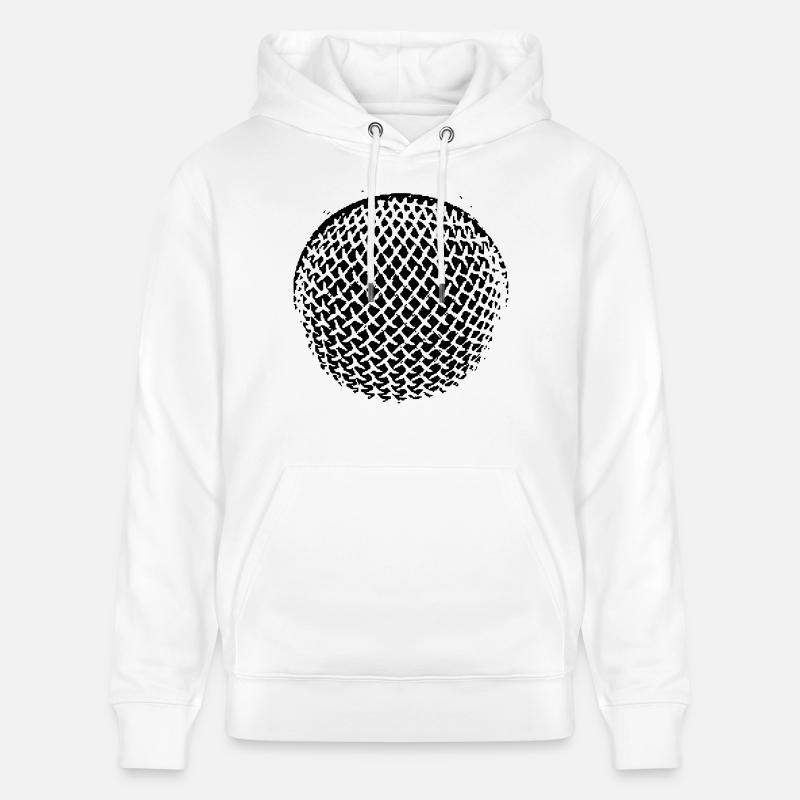 Microphone - Sweat à capuche bio CRUISER Stanley/Stella Unisexe - blanc