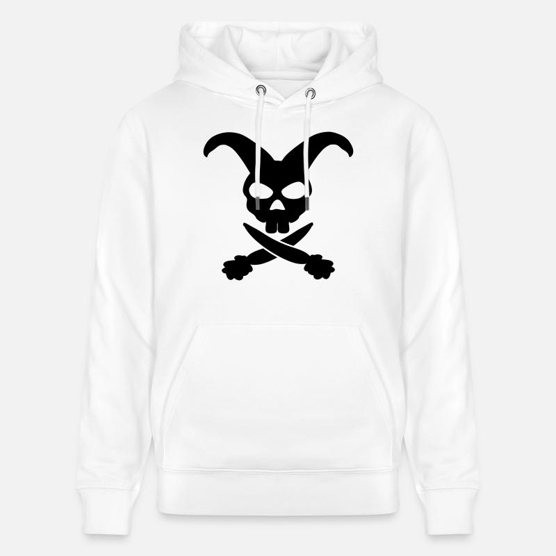 rabbit skull - Sweat à capuche bio CRUISER Stanley/Stella Unisexe - blanc
