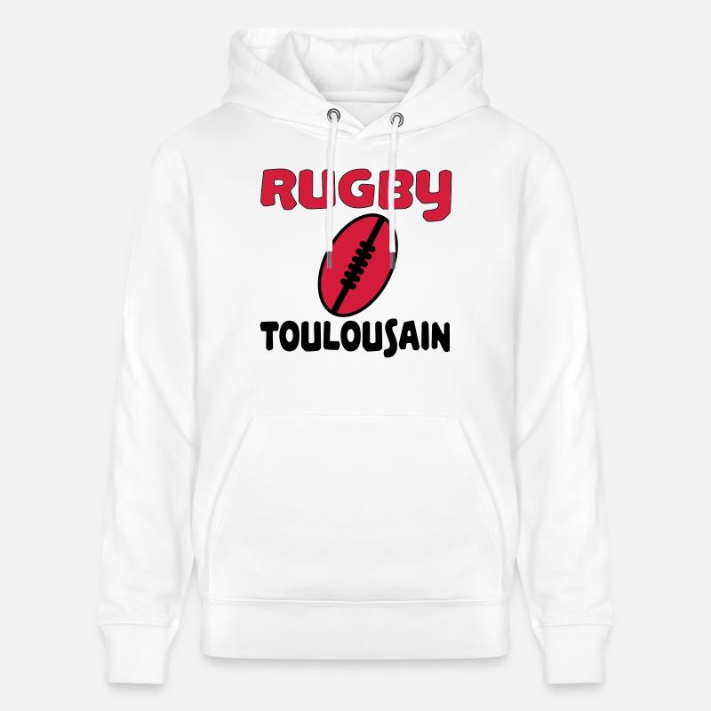 Rugby toulousain - Sweat à capuche bio CRUISER Stanley/Stella Unisexe - blanc