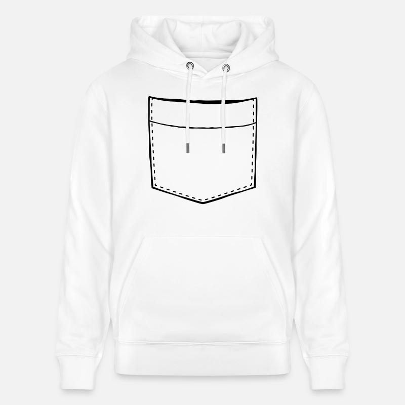 Poche de poitrine design vide - Sweat à capuche bio CRUISER Stanley/Stella Unisexe - blanc