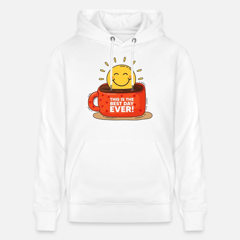 Soleil et café - Sweat à capuche bio CRUISER Stanley/Stella Unisexe - blanc