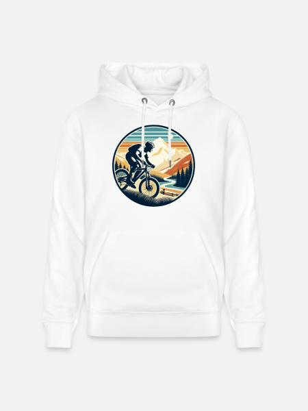 Mountainbiker - Stanley/Stella Unisex Bio-Hoodie CRUISER  - Weiß