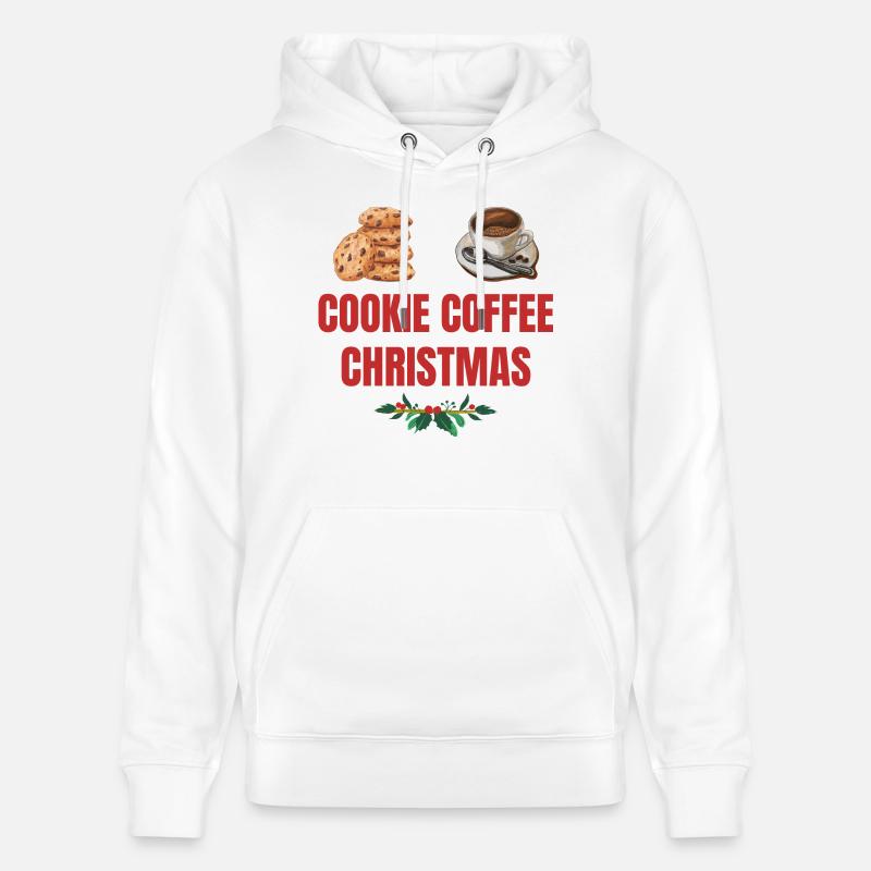 Cookie Café Réveillon de Noël - Sweat à capuche bio CRUISER Stanley/Stella Unisexe - blanc