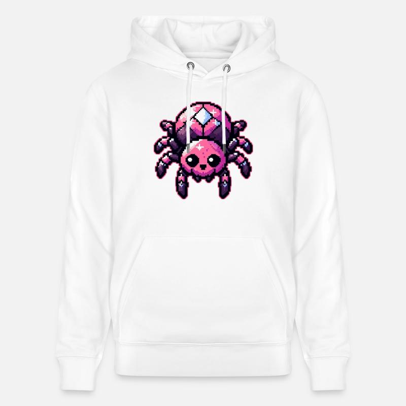 Mignon Pixel Spider - Sweat à capuche bio CRUISER Stanley/Stella Unisexe - blanc