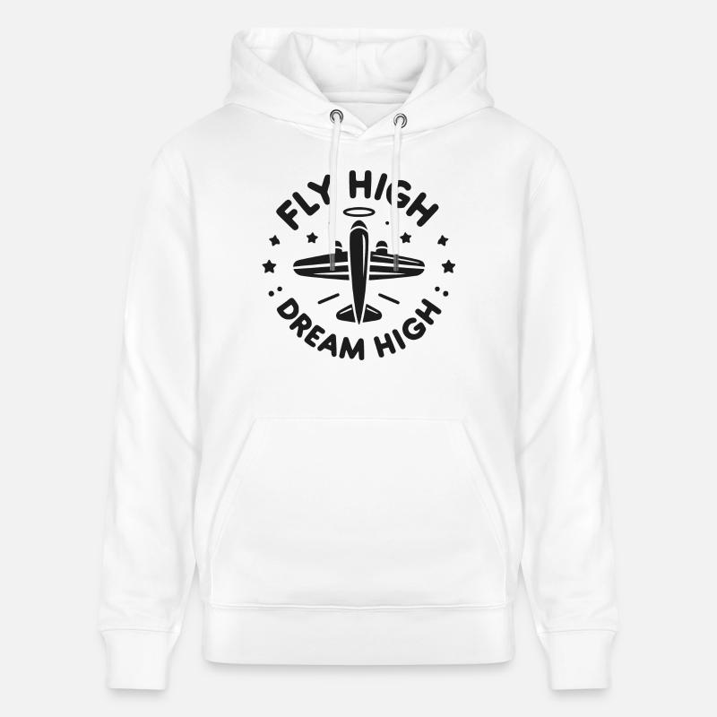Voler haut, rêver haut - Sweat à capuche bio CRUISER Stanley/Stella Unisexe - blanc