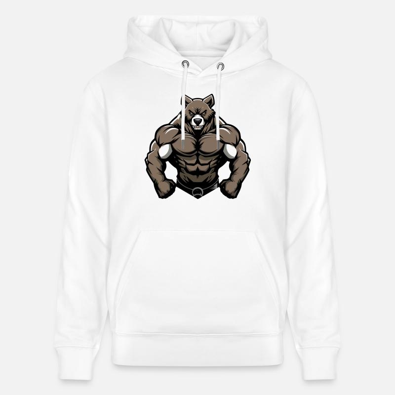 bär comic - Stanley/Stella Unisex Bio-Hoodie CRUISER  - Weiß