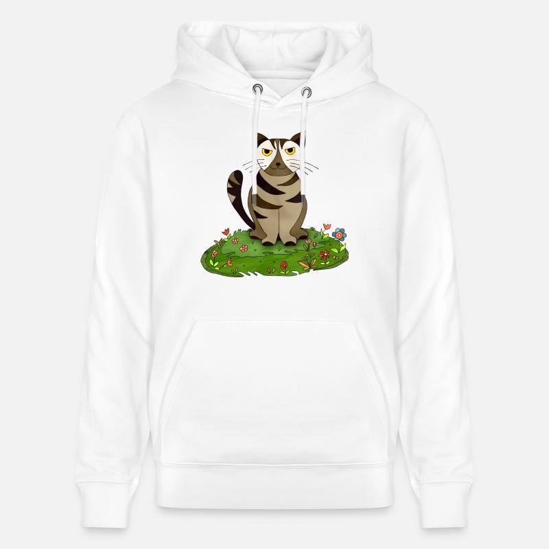 Chat - Sweat à capuche bio CRUISER Stanley/Stella Unisexe - blanc