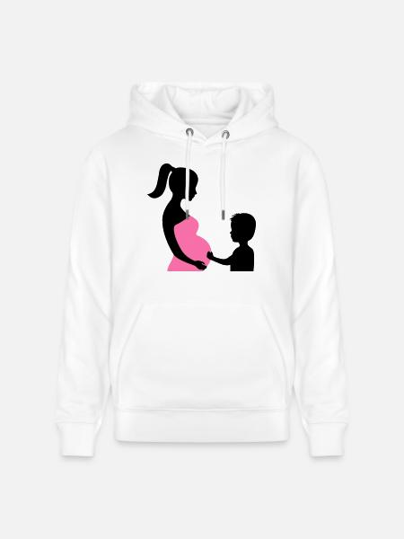 Schwanger mit Sohn - Stanley/Stella Unisex Bio-Hoodie CRUISER - Weiß