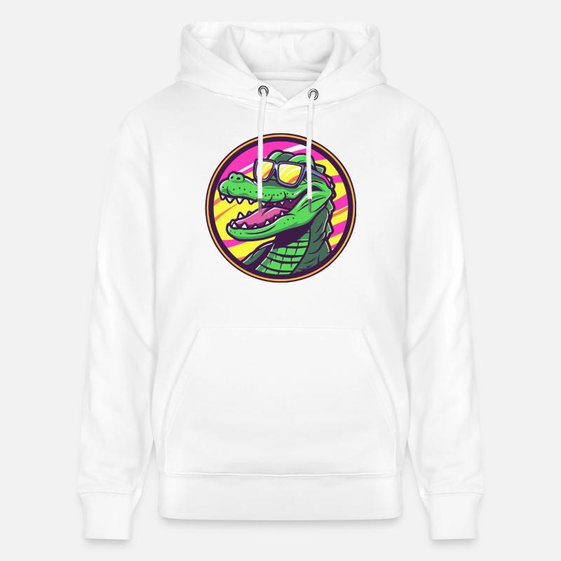 Alligator Cool Comic - Stanley/Stella Unisex Bio-Hoodie CRUISER  - Weiß