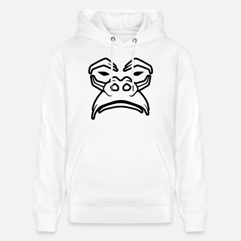 Grumpy Gorilla - Sweat à capuche bio CRUISER Stanley/Stella Unisexe - blanc