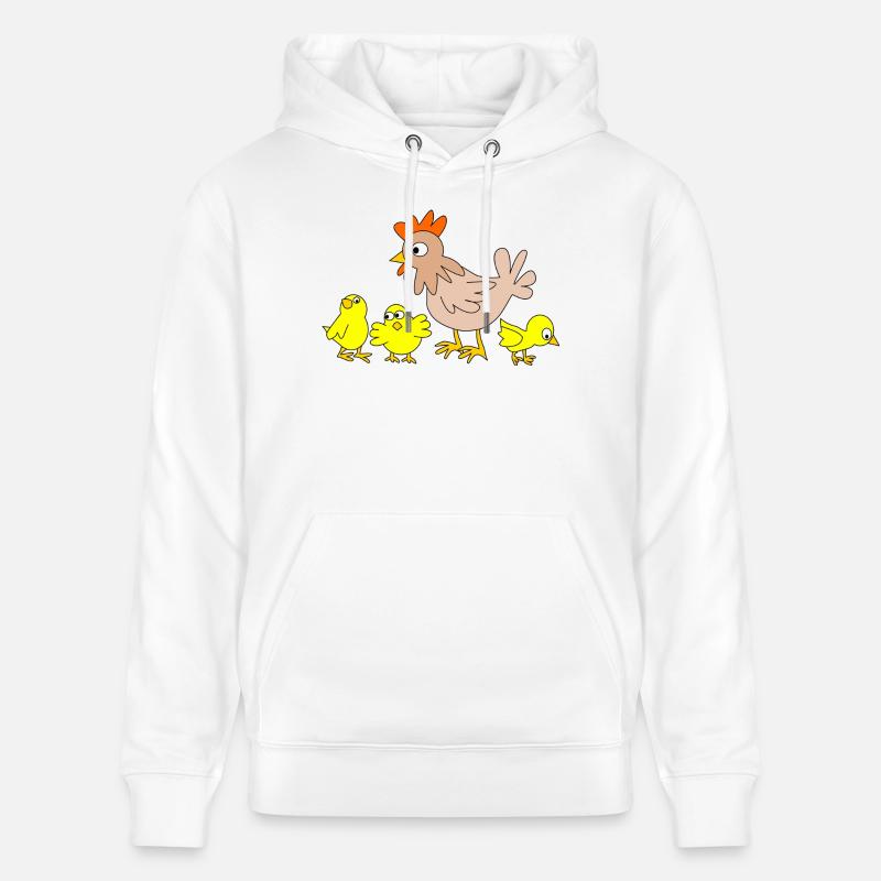 poulets - Sweat à capuche bio CRUISER Stanley/Stella Unisexe - blanc