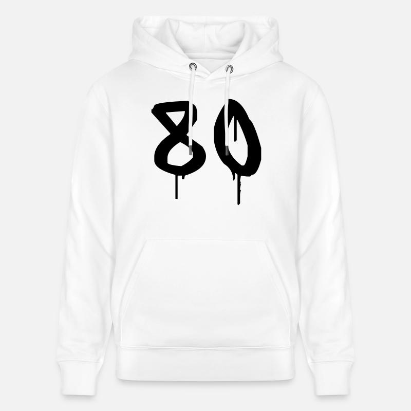 Graffiti : 80 - Sweat à capuche bio CRUISER Stanley/Stella Unisexe - blanc