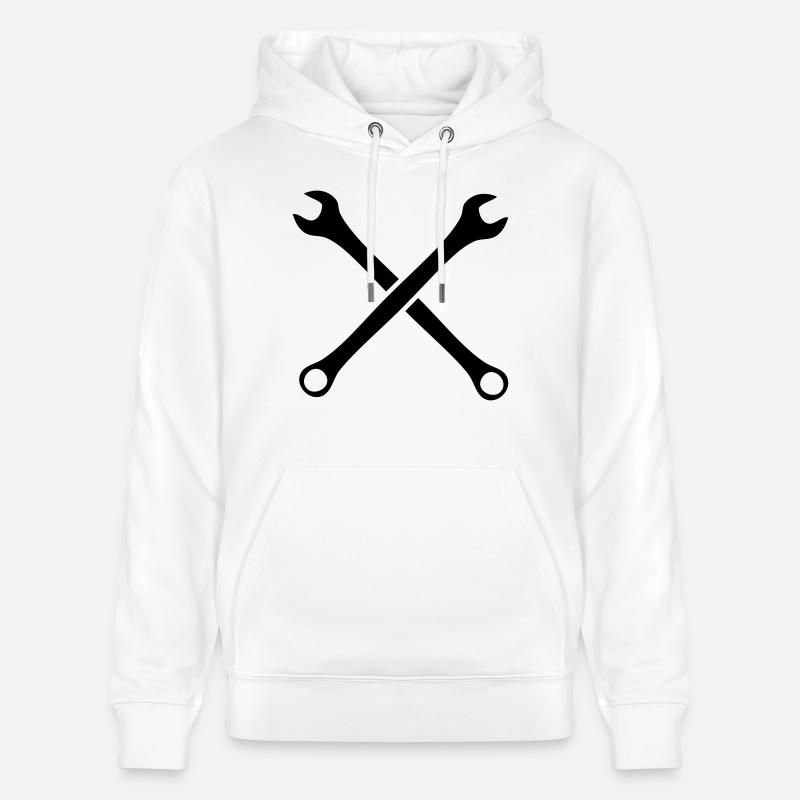 Clés à molette - Sweat à capuche bio CRUISER Stanley/Stella Unisexe - blanc